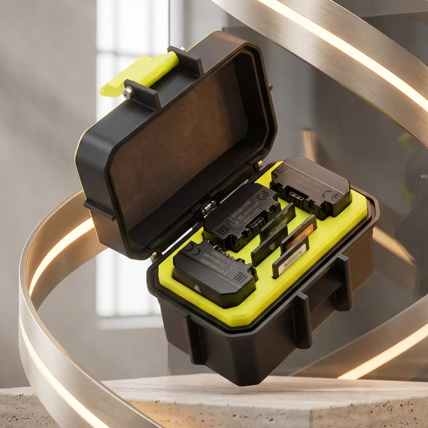 9 Dimension - 3 Batteries + 4 SD Card Slot Rugged Case
