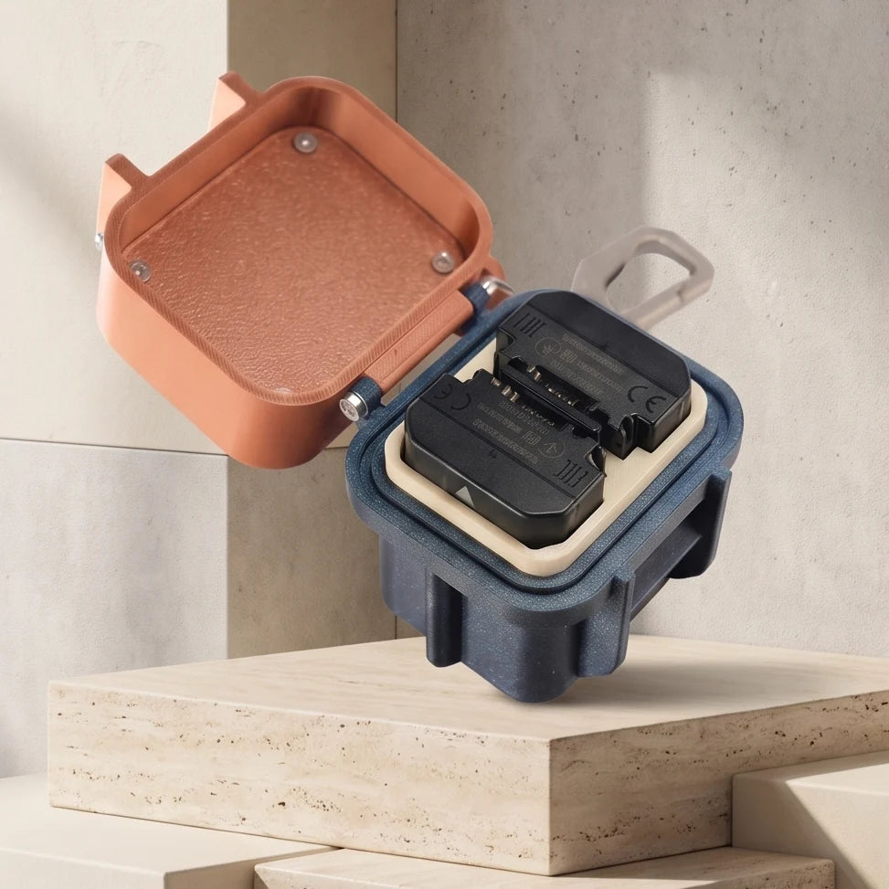 9Dimension - 2 Battery + 1 SD Card Rugged Case With Airtag Slot
